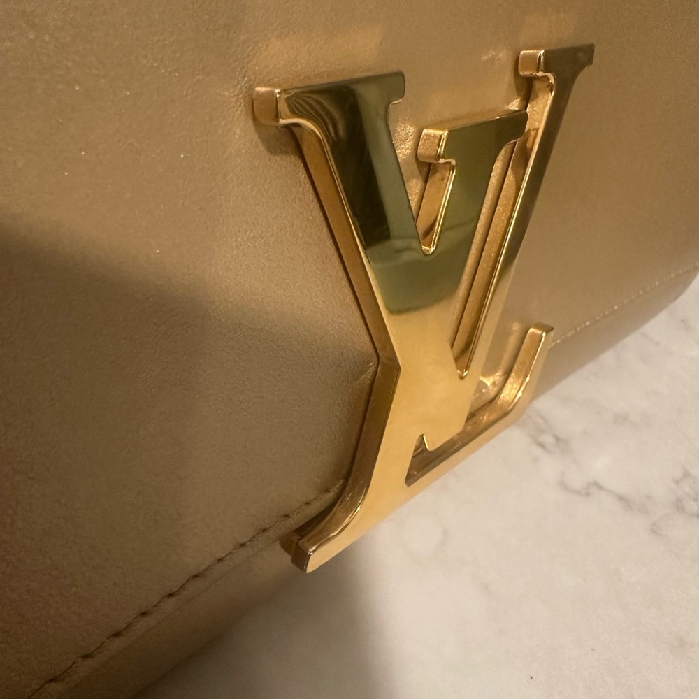 Louis Vuitton Metallic Gold Logo Clutch - Picture 3 of 14